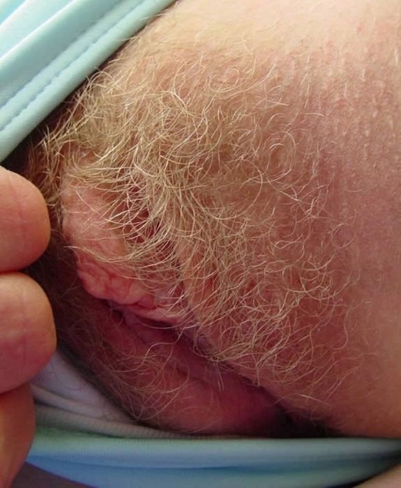 Blonde Hairy Pussy Peek Up-Close