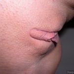 Shaved Pink Vulva Close-Up with Twisted Labia