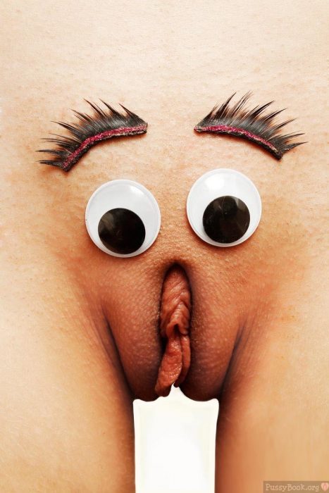 pussy-figure-with-eyes-and-eyebrows