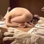 Turkeys Having Nude Woman as Dinner