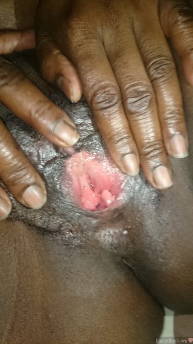 Spreading Juicy African Black Vagina