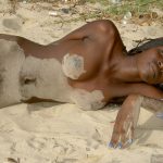 Nude Black Brazilian Girl on Sand