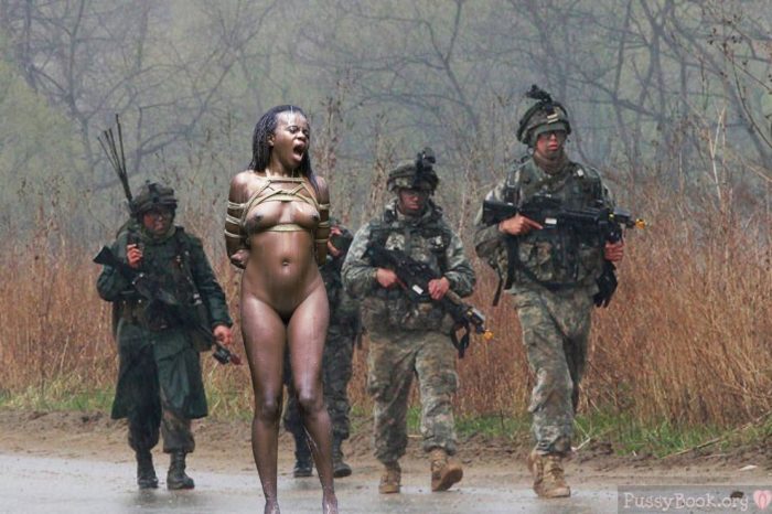 Soldiers Caught Naked Niggress