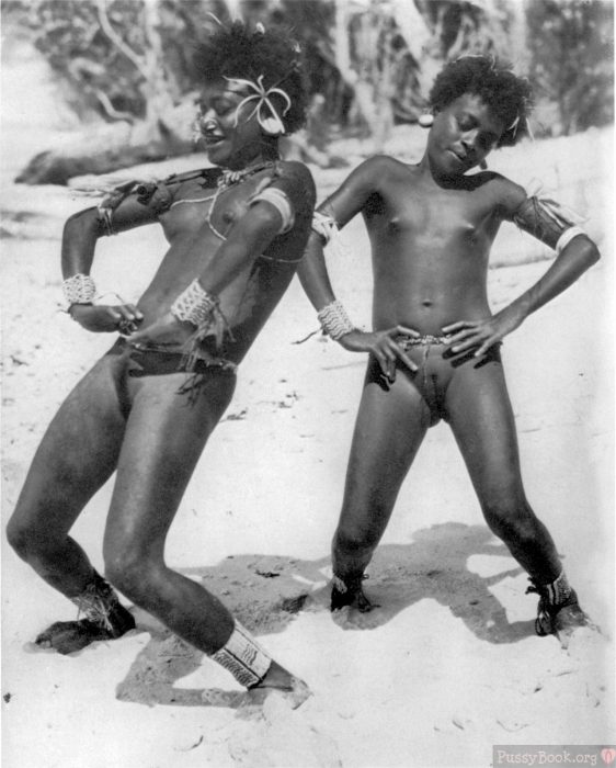Vintage Photo of Ethnic African Nudist Girls