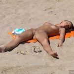 Young Nudist Girl Sunbathing