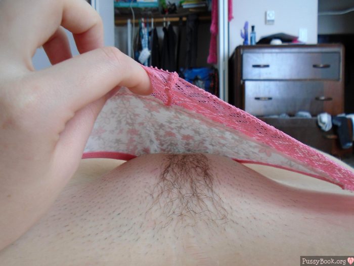 Lifting Panties Taking a Peek Sweet Pussy Mound