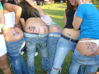Writing on Girl Asses and Flashing
