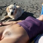 Girl Sleeping on Beach with Exposed Pussy