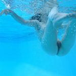 girl underwater comletely nude