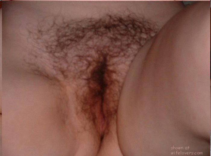 hairy wife pussy between legs