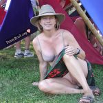 Hippie Lady Candid Upskirt Pussy