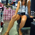 Italian Pussy Upskirt in Store