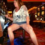 My wife flashing Vegas