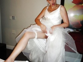 Bride Flashing Pussy